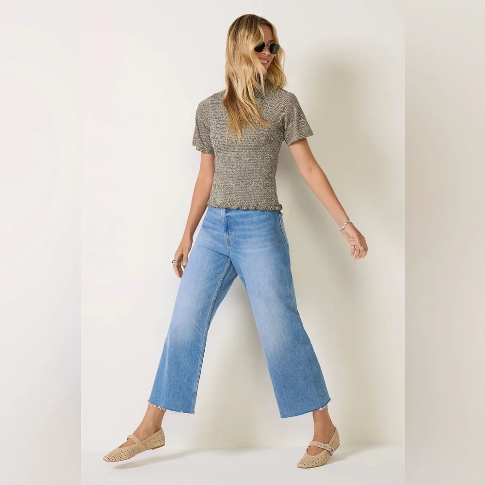 Nation LTD Olive Green Short Sleeve Knit Top - Picture 5 of 10
